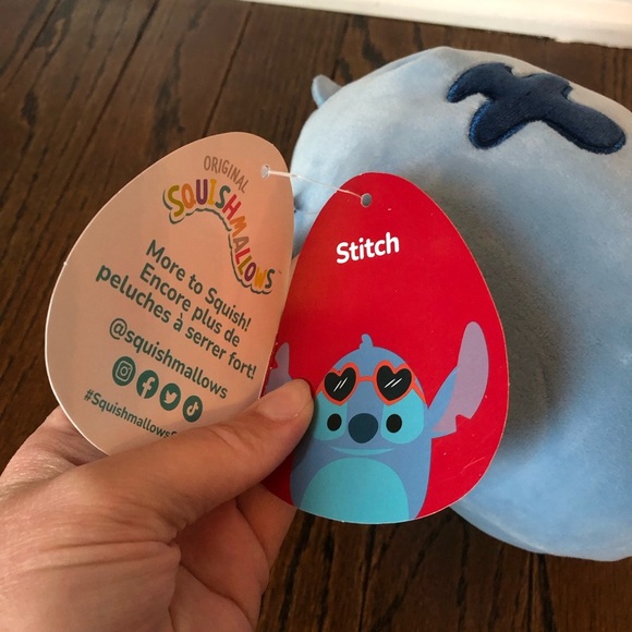 Squishmallows x Disney Bundle: 7” Stitch and Angel w/Heart Sunglasses - NWT! - Picture 11 of 13